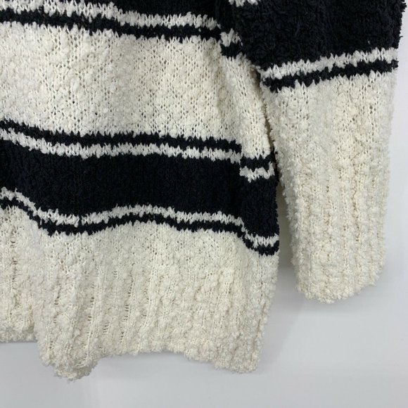 Maurices Sweater Beige Black Stripe Pullover Popcorn Knit - Picture 6 of 11